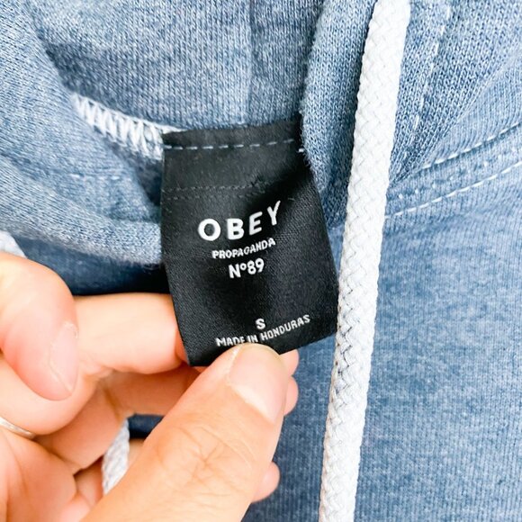 ⭐️ OBEY PROPOGANDA Tie Dye Pullover Hoodie Sweater Small - Picture 3 of 4